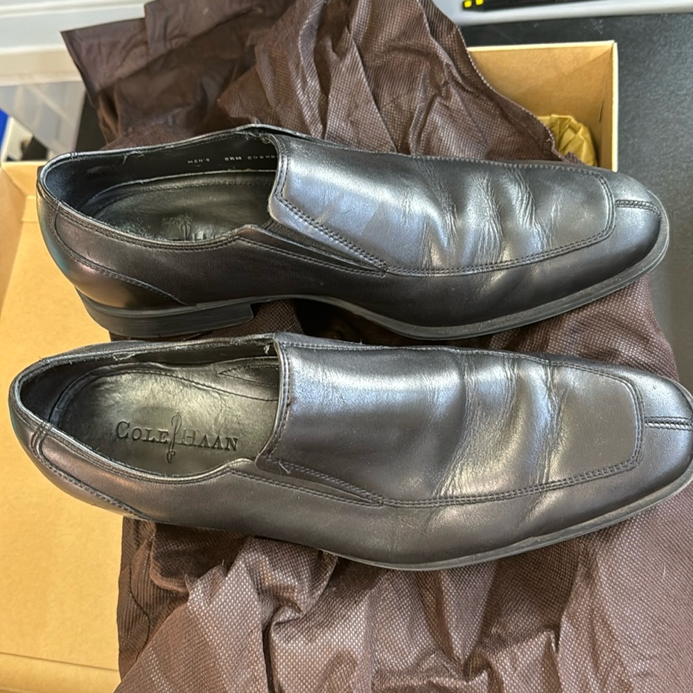Cole Haan dress slip-on shoe black calf